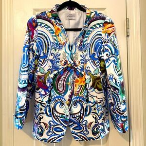 Emanuel Ungaro Vintage Animal Print Jacket 1990’s Made in Italy Small